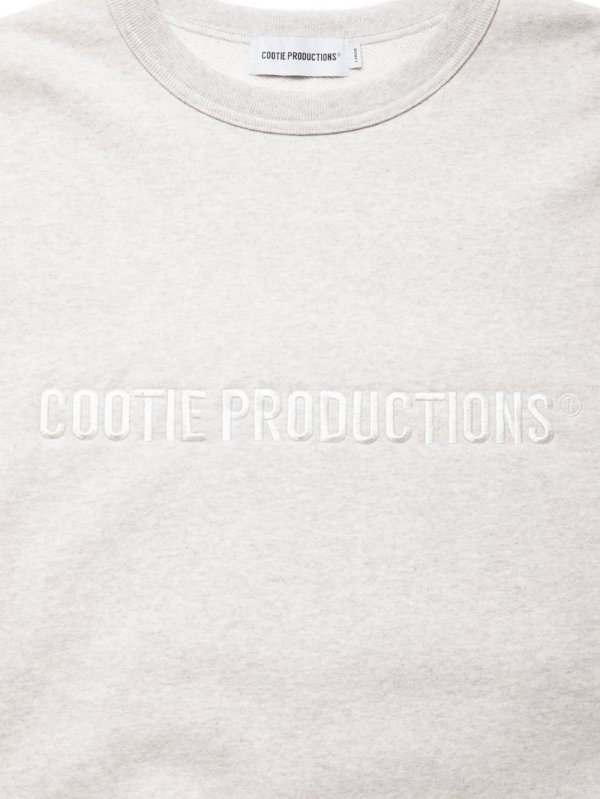 画像2: COOTIE PRODUCTIONS/Open End Yarn Sweat Crew（Embroidery）（Oatmeal）［スウェットクルー-24秋冬］