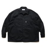 COOTIE PRODUCTIONS/Nylon Chino Cloth L/S Work Shirt（Black）［ナイロンチノクロスワークシャツ-24秋冬］