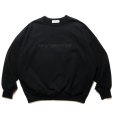 画像1: COOTIE PRODUCTIONS/Open End Yarn Sweat Crew（Embroidery）（Black）［スウェットクルー-24秋冬］ (1)