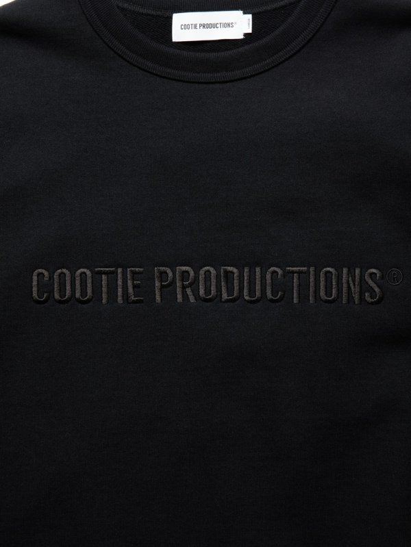 画像2: COOTIE PRODUCTIONS/Open End Yarn Sweat Crew（Embroidery）（Black）［スウェットクルー-24秋冬］