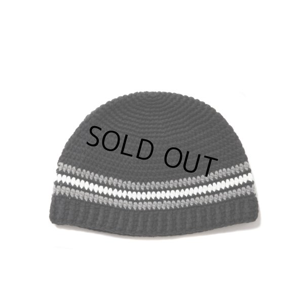 画像1: COOTIE PRODUCTIONS/Crochet Cuffless Beanie（Black Line）［カフレスビーニー-24秋冬］