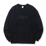 CALEE/EMBROIDERY CALEE LOGO CREW NECK SW（BLACK）［クルーネックスウェット-24秋冬］