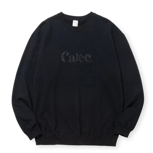 画像1: CALEE/EMBROIDERY CALEE LOGO CREW NECK SW（BLACK）［クルーネックスウェット-24秋冬］