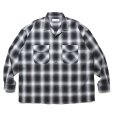 画像1: COOTIE PRODUCTIONS/CHECK T/W Open Collar L/S Shirt（Ombre Check）［チェックT/Wオープンカラーシャツ-24秋冬］ (1)