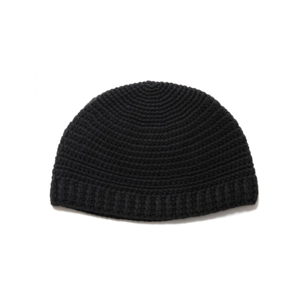 画像1: COOTIE PRODUCTIONS/Crochet Cuffless Beanie（Black）［カフレスビーニー-24秋冬］