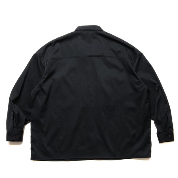 画像2: COOTIE PRODUCTIONS/Nylon Chino Cloth L/S Work Shirt（Black）［ナイロンチノクロスワークシャツ-24秋冬］