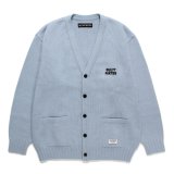 WACKO MARIA/CLASSIC KNIT CARDIGAN（BLUE）［クラシックニットカーディガン-24秋冬］