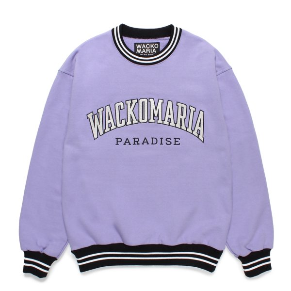 画像1: WACKO MARIA/HEAVY WEIGHT SWEAT SHIRT（PURPLE）［クルーネックスウェット-24秋冬］