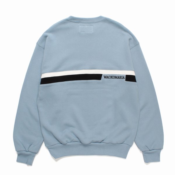 画像2: WACKO MARIA/MIDDLE WEIGHT SWEAT SHIRT（BLUE）［クルーネックスウェット-24秋冬］