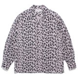 WACKO MARIA/LEOPARD HAWAIIAN SHIRT（PURPLE）［レオパードハワイアンシャツ-24秋冬］