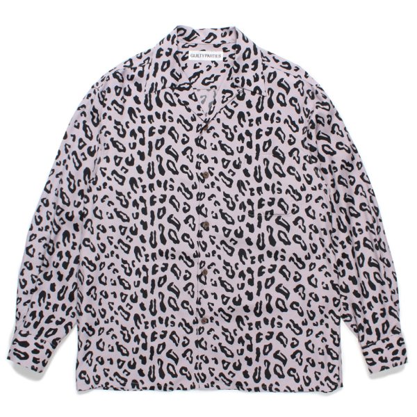 画像1: WACKO MARIA/LEOPARD HAWAIIAN SHIRT（PURPLE）［レオパードハワイアンシャツ-24秋冬］