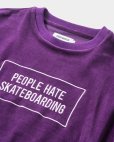 画像3: TIGHTBOOTH/PEOPLE HATE SKATE VELOUR L/S（Purple）［ベロア長袖-24秋冬］