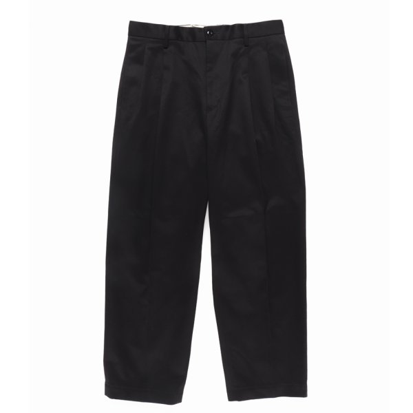 画像2: WACKO MARIA/DOUBLE PLEATED CHINO TROUSERS（BLACK）［ツータックチノトラウザース-24秋冬］