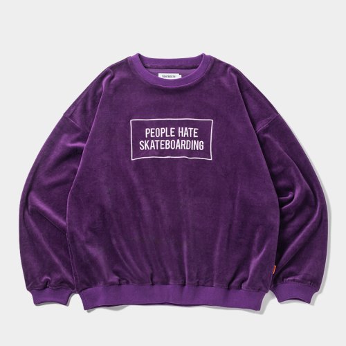 他の写真1: TIGHTBOOTH/PEOPLE HATE SKATE VELOUR L/S（Purple）［ベロア長袖-24秋冬］