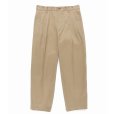 画像2: WACKO MARIA/DOUBLE PLEATED CHINO TROUSERS（BEIGE）［ツータックチノトラウザース-24秋冬］ (2)