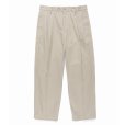 画像2: WACKO MARIA/DOUBLE PLEATED CHINO TROUSERS（LIGHT BEIGE）［ツータックチノトラウザース-24秋冬］ (2)