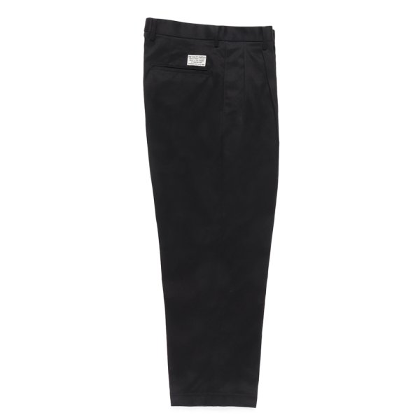 画像1: WACKO MARIA/DOUBLE PLEATED CHINO TROUSERS（BLACK）［ツータックチノトラウザース-24秋冬］