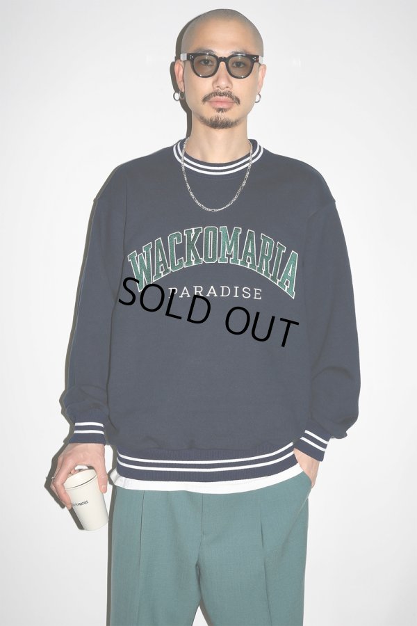 画像2: WACKO MARIA/HEAVY WEIGHT SWEAT SHIRT（NAVY）［クルーネックスウェット-24秋冬］