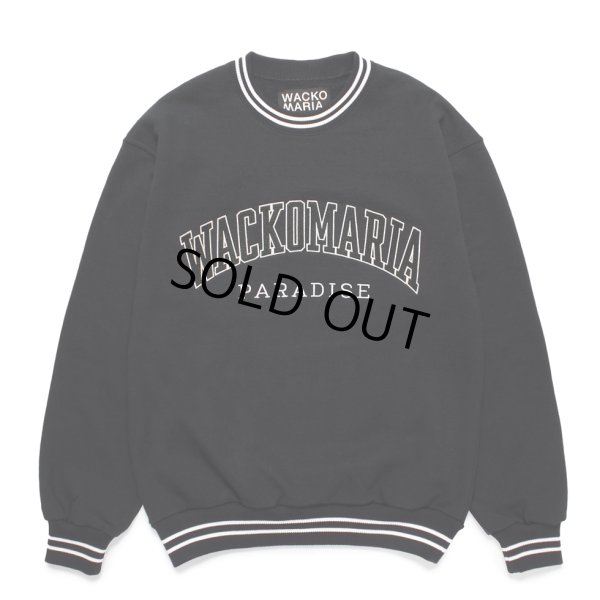 画像1: WACKO MARIA/HEAVY WEIGHT SWEAT SHIRT（BLACK）［クルーネックスウェット-24秋冬］