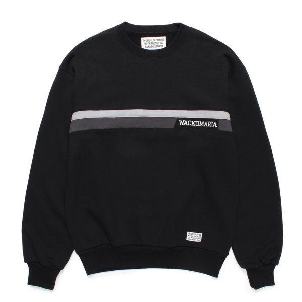 画像1: WACKO MARIA/MIDDLE WEIGHT SWEAT SHIRT（BLACK）［クルーネックスウェット-24秋冬］