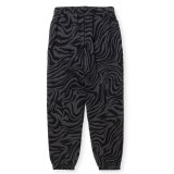 CALEE/ZEBRA PATTERN SWEAT RELAX PANTS（BLACK/CHARCOAL）［ゼブラスウェットパンツ-24秋冬］