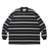 COOTIE PRODUCTIONS/Border L/S Polo（Black）［ボーダー長袖ポロ-24秋冬］