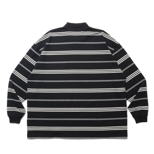 画像2: COOTIE PRODUCTIONS/Border L/S Polo（Black）［ボーダー長袖ポロ-24秋冬］