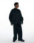 画像2: COOTIE PRODUCTIONS/Rigid Denim Coverall（Black）［リジッドデニムカバーオール-24秋冬］ (2)