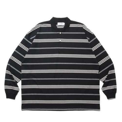 他の写真1: COOTIE PRODUCTIONS/Border L/S Polo（Black）［ボーダー長袖ポロ-24秋冬］