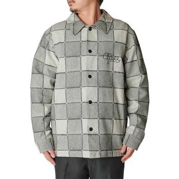 画像4: CALEE/BLOCK CHECK OVER SIZE SHIRT JACKET（IVORY）［ブロックチェックオーバーサイズシャツJKT-24秋冬］