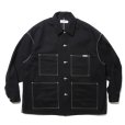 画像1: COOTIE PRODUCTIONS/Rigid Denim Coverall（Black）［リジッドデニムカバーオール-24秋冬］ (1)