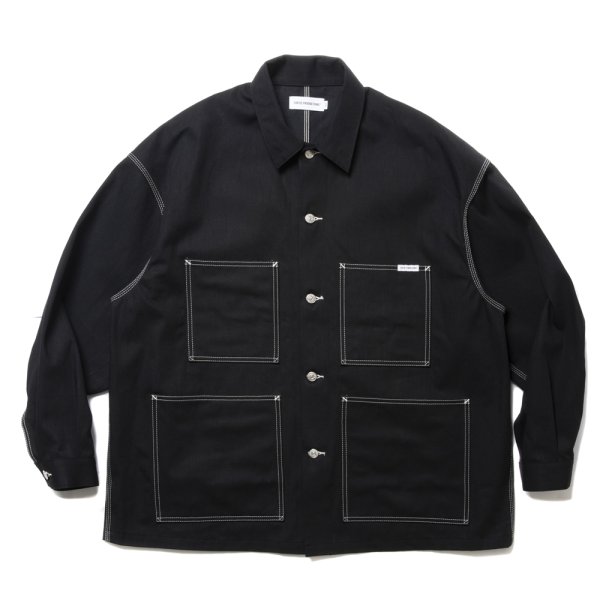 画像1: COOTIE PRODUCTIONS/Rigid Denim Coverall（Black）［リジッドデニムカバーオール-24秋冬］