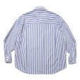 画像2: COOTIE PRODUCTIONS/Stripe Broad L/S Shirt（NAVY）［ストライプブロードシャツ-24秋冬］ (2)