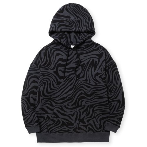 他の写真1: CALEE/ZEBRA PATTERN DROP PULLOVER HD（BLACK/CHARCOAL）［ゼブラプルオーバーパーカー-24秋冬］