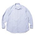 画像1: COOTIE PRODUCTIONS/Stripe Broad L/S Shirt（Saxe）［ストライプブロードシャツ-24秋冬］ (1)