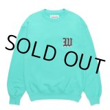 WACKO MARIA/MIDDLE WEIGHT SWEAT SHIRT（TURQUOISE）［クルーネックスウェット-24秋冬］