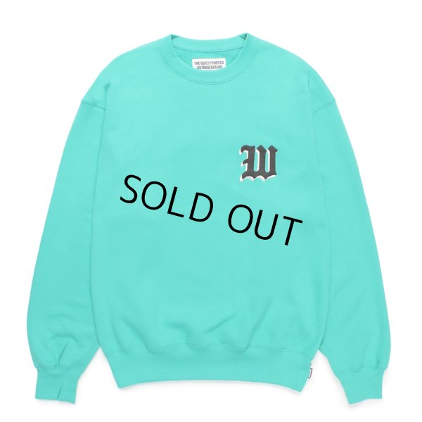 画像1: WACKO MARIA/MIDDLE WEIGHT SWEAT SHIRT（TURQUOISE）［クルーネックスウェット-24秋冬］