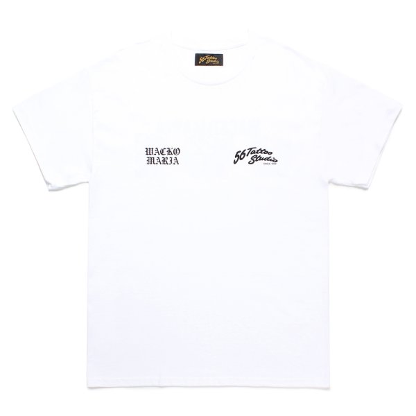 画像2: WACKO MARIA/56 TATTOO STUDIO / T-SHIRT（WHITE）［プリントT-24秋冬］