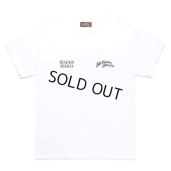 画像2: WACKO MARIA/56 TATTOO STUDIO / T-SHIRT（WHITE）［プリントT-24秋冬］