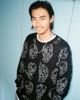 画像2: WACKO MARIA/56 TATTOO STUDIO / JACQUARD KNIT SWEATER（BLACK）［ジャガードセーター-24秋冬］ (2)