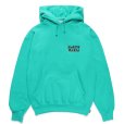 画像1: WACKO MARIA/MIDDLE WEIGHT HOODED SWEAT SHIRT（TURQUOISE）［プルオーバーパーカー-24秋冬］ (1)