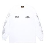 WACKO MARIA/56 TATTOO STUDIO / LONG SLEEVE T-SHIRT（WHITE）［プリント長袖T-24秋冬］