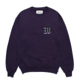 WACKO MARIA/MIDDLE WEIGHT SWEAT SHIRT（PURPLE）［クルーネックスウェット-24秋冬］