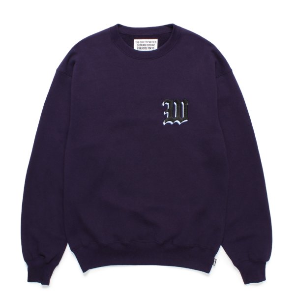 画像1: WACKO MARIA/MIDDLE WEIGHT SWEAT SHIRT（PURPLE）［クルーネックスウェット-24秋冬］