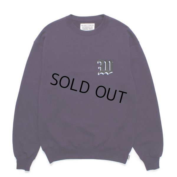 画像1: WACKO MARIA/MIDDLE WEIGHT SWEAT SHIRT（PURPLE）［クルーネックスウェット-24秋冬］