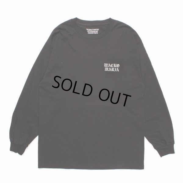 画像1: WACKO MARIA/LONG SLEEVE T-SHIRT（BLACK）［刺繍長袖T-24秋冬］