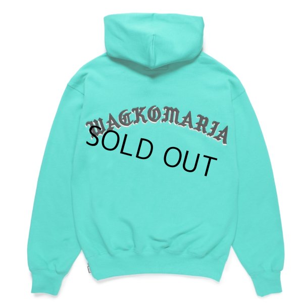 画像2: WACKO MARIA/MIDDLE WEIGHT HOODED SWEAT SHIRT（TURQUOISE）［プルオーバーパーカー-24秋冬］