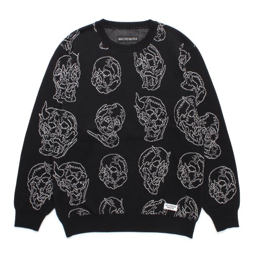 他の写真1: WACKO MARIA/56 TATTOO STUDIO / JACQUARD KNIT SWEATER（BLACK）［ジャガードセーター-24秋冬］