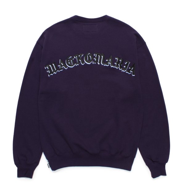 画像2: WACKO MARIA/MIDDLE WEIGHT SWEAT SHIRT（PURPLE）［クルーネックスウェット-24秋冬］