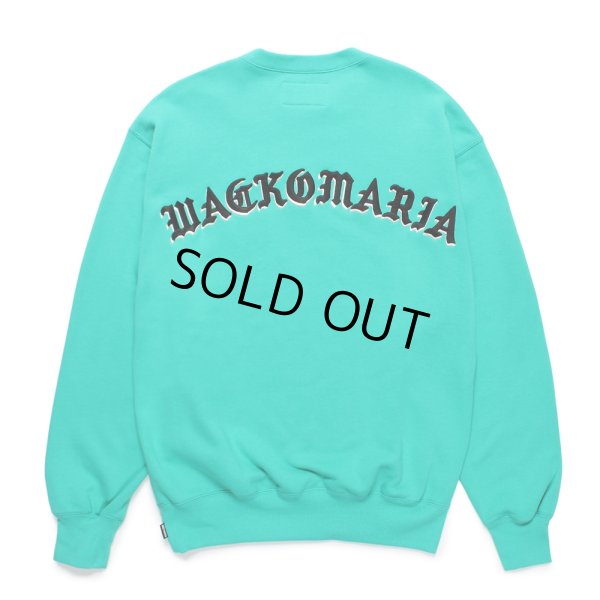 画像2: WACKO MARIA/MIDDLE WEIGHT SWEAT SHIRT（TURQUOISE）［クルーネックスウェット-24秋冬］